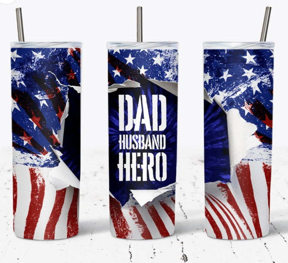 Dad Husband Hero Tumbler