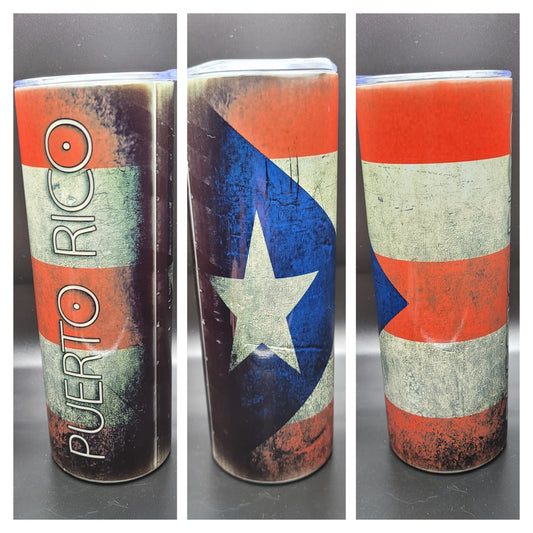 Puerto Rico Flag Tumbler