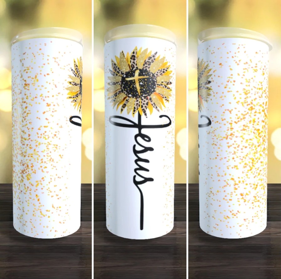 Jesus Sunflower Tumbler