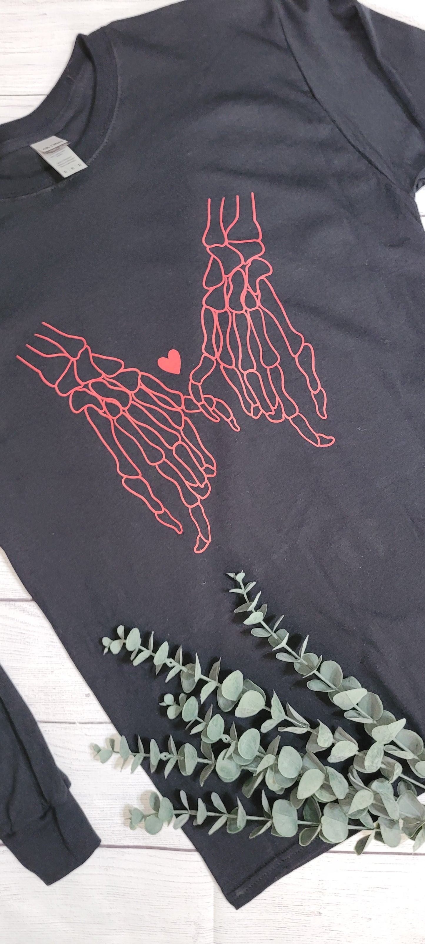 *Solid* Skeleton Heart (Custom Order T-Shirt)